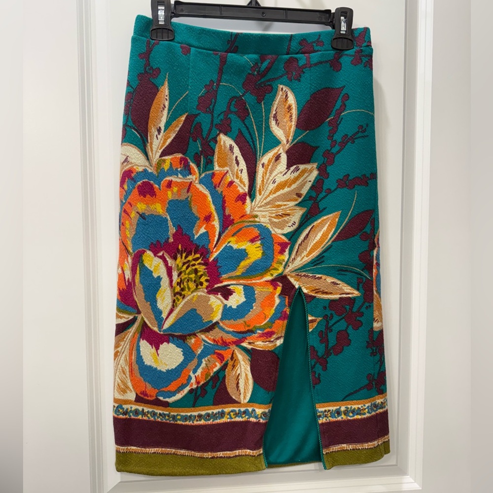 Maeve Floral Skirt Side Slit Anthropologie
